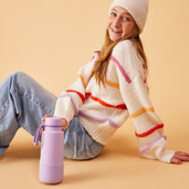 b.box Silikonowa nakładka ochronna na butelkę 1L, Lilac Love