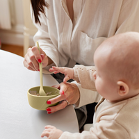 Miseczka silikonowa bez przyssawki, 2 szt., waniliowy, Everyday Baby, OUTLET