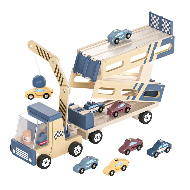 Topbright Roll&Race Zabawka dla dzieci 2w1 Transporter samochodów i tor wyścigowy 36m+