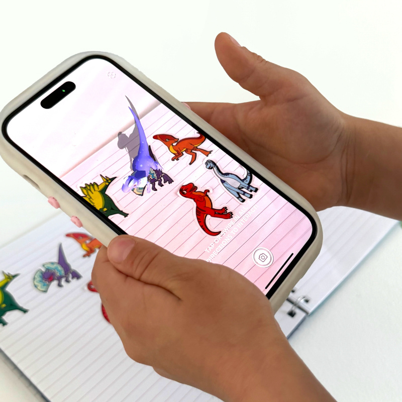 HoloToyz Naklejki AR Jurassic Dinos – dinozaury 3D