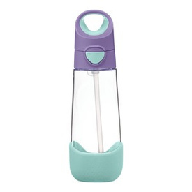 b.box Bidon dla dziecka - butelka na wodę ze słomką tritanowa 600ml Lilac Pop