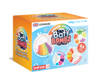  Bomby do kąpieli zmieniające kolor wody, zestaw 4 szt., Rainbow Baff Bombz, 3+, Zimpli Kids, OUTLET