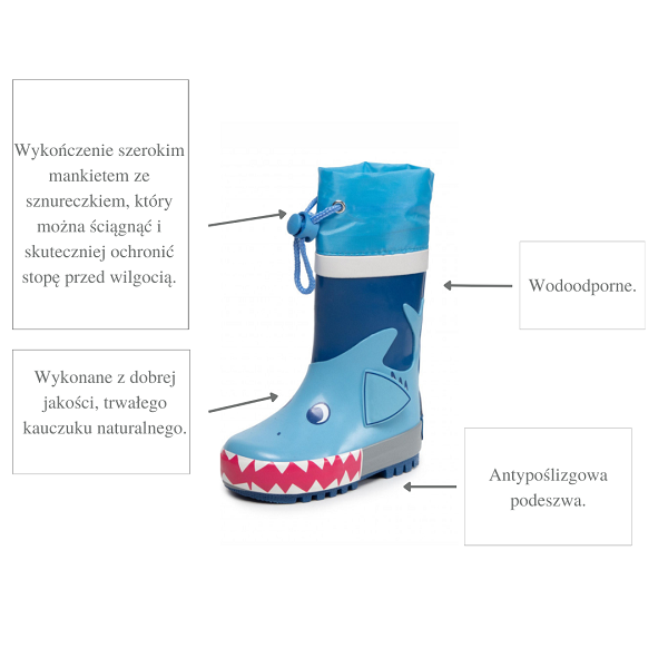 Kalosze rozm. 22, Rekin, Playshoes