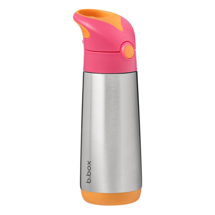 B.box butelka termiczna - bidon dla dzieci ze słomką 500 ml Strawberry Shake