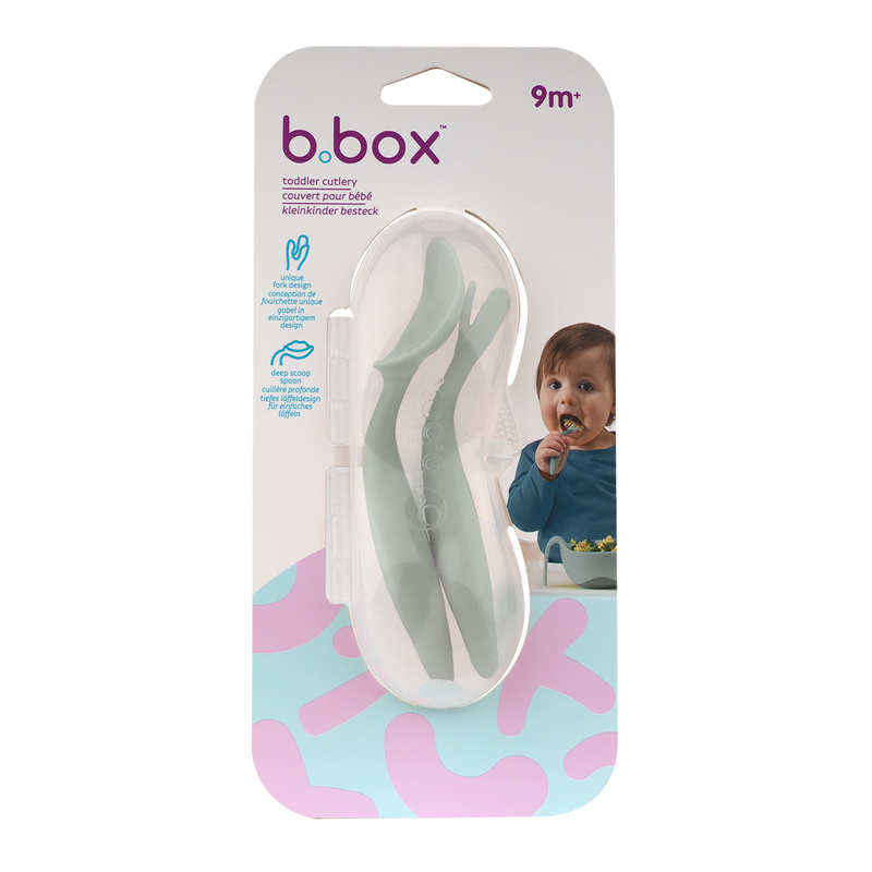 b.box Pierwsze sztućce BLW dla niemowląt, Sage