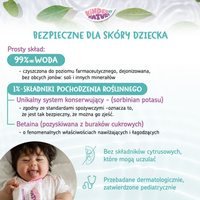 Chusteczki. nawilżane Kinder by Nature odpowiednie dla noworodków i dzieci 56 sztuk + etui