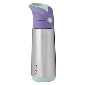 B.box butelka termiczna - bidon dla dzieci ze słomką 500 ml Lilac Pop
