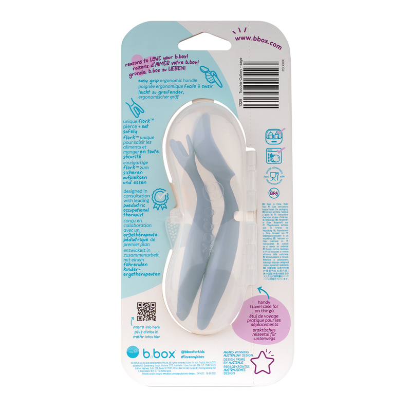 b.box Pierwsze sztućce BLW dla niemowląt, Ocean