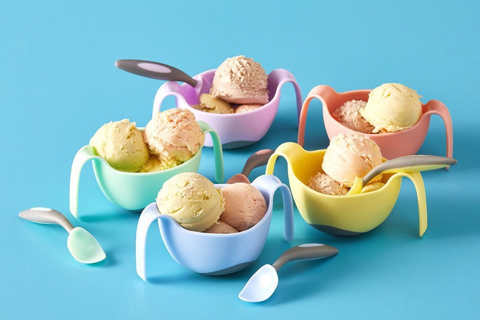 Pierwsze sztućce BLW dla niemowląt, Gelato Bubblegum, b.box, OUTLET