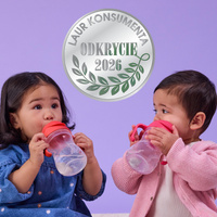 B.box bidon dla dzieci - kubek niekapek ze słomką 240 ml szary