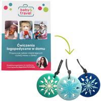 Gryzak antystresowy, płatek śniegu, Jellystone Design + PORADNIK LOGOPEDYCZNY