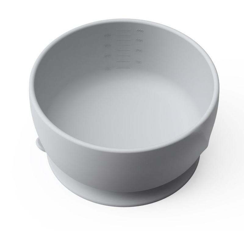 Bidon ze słomką 240 ml szary b.box + Silikonowa miseczka z przyssawką szara Everyday Baby