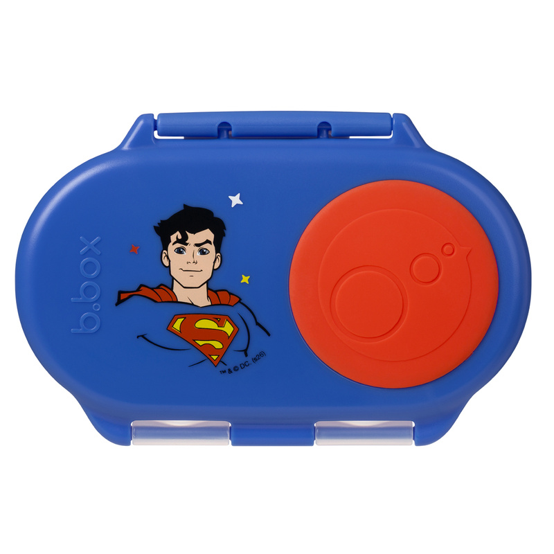 Superman by b.box Snackbox szczelny pojemnik na jedzenie i przekąski dla dzieci