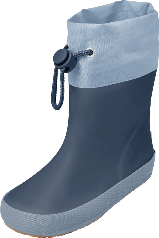 Kalosze dziecięce Playshoes Barefoot zero drop ze ściągaczem granatowy