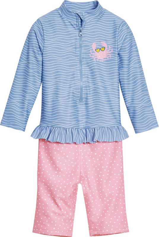 Playshoes Kombinezon kąpielowy z filtrem UV z długimi rękawami dla dziewczynki Krab