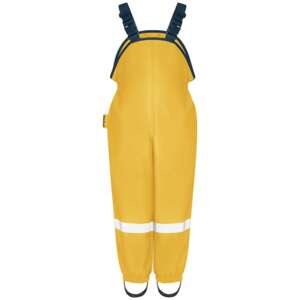 Spodnie przeciwdeszczowe z podszewką z polaru, ocieplone, rozm. 140, żółte, Playshoes