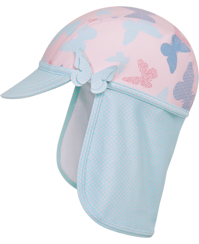 Playshoes Czapka UV dziecięca z daszkiem Motyle | Dla dziewczynek