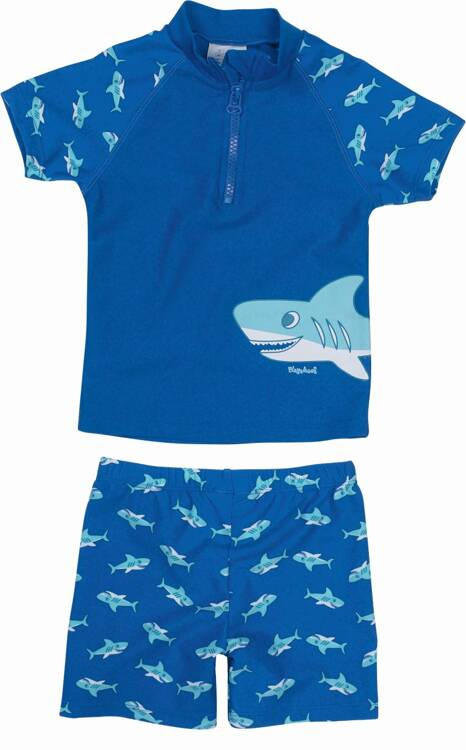 Playshoes Strój kąpielowy z filtrem UV dla dzieci – strój kąpielowy dwuczęściowy dla chłopca Rekin
