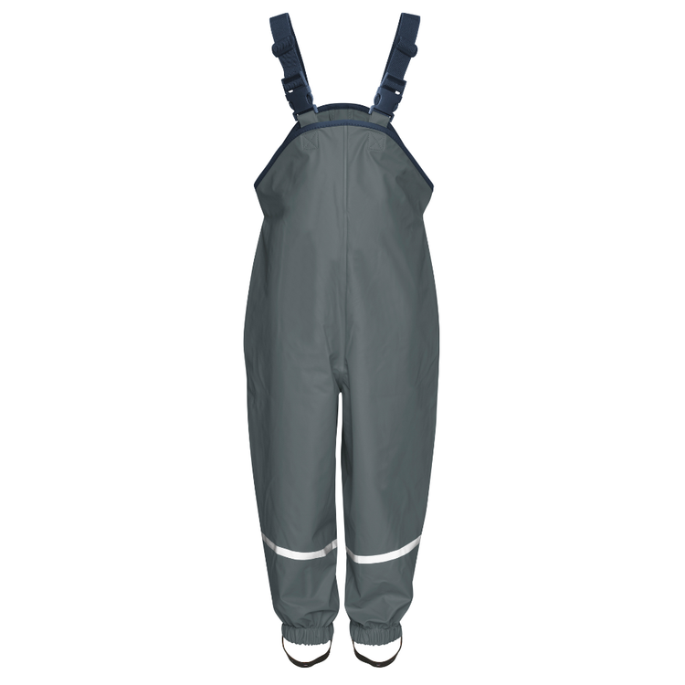 Spodnie przeciwdeszczowe z podszewką z polaru, ocieplone, szare, Playshoes