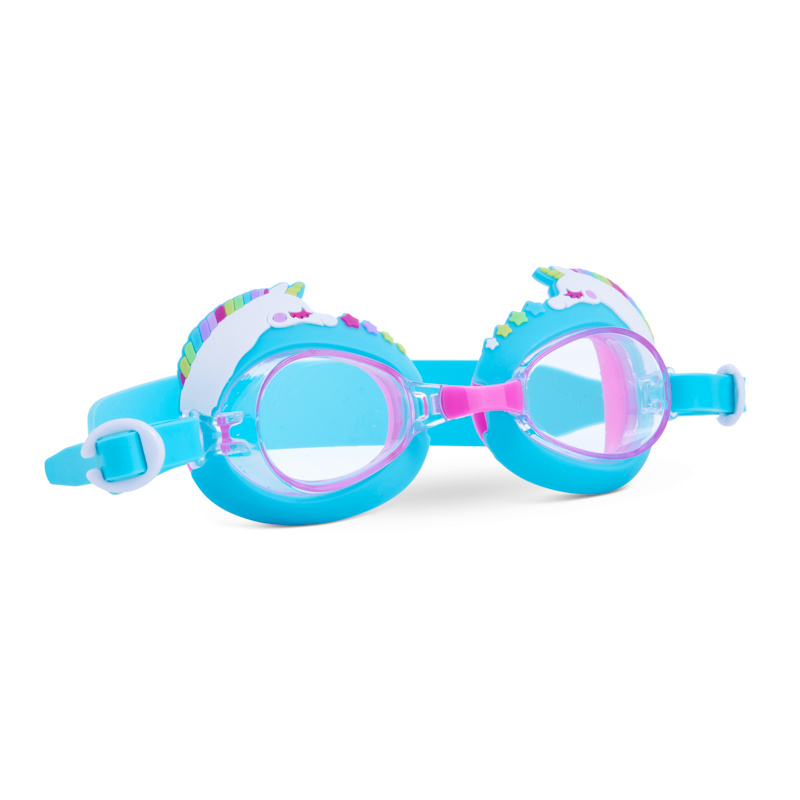 Aqua2ude Okulary do pływania dla dzieci – Uroczy jednorożec, turkus – anti-fog, ochrona UV, 3+