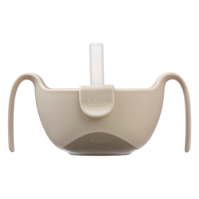 b.box miseczka 3w1: słomka, niewysypek, pojemnik, Latte