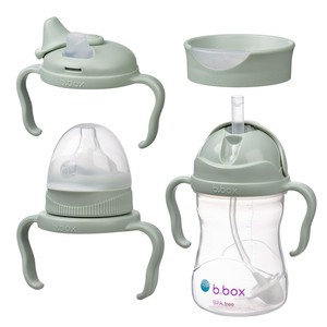 B.box kubek do nauki picia dla dziecka - zestaw 4w1 240 ml Sage