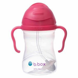B.box bidon dla dzieci - kubek niekapek ze słomką 240 ml malinowy OUTLET