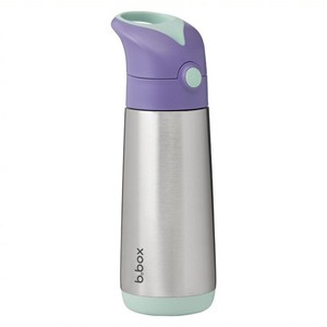 B.box butelka termiczna - bidon dla dzieci ze słomką 500 ml Lilac Pop