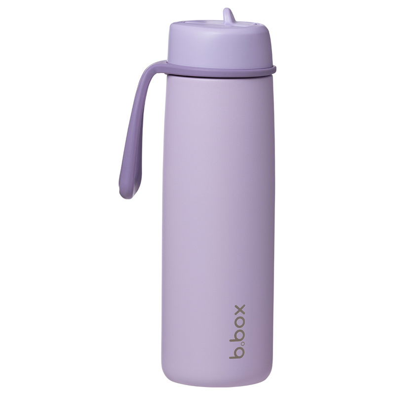 b.box Butelka termiczna ze stali nierdzewnej | składany ustnik 690 ml, Lilac Love