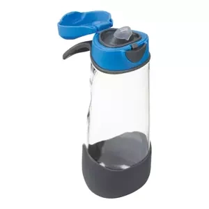 B.box Butelka na wodę - bidon z ustnikiem dla dziecka tritanowy 600 ml Blue Slate