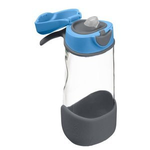 B.box Butelka na wodę - bidon z ustnikiem dla dziecka tritanowy 450 ml Blue Slate