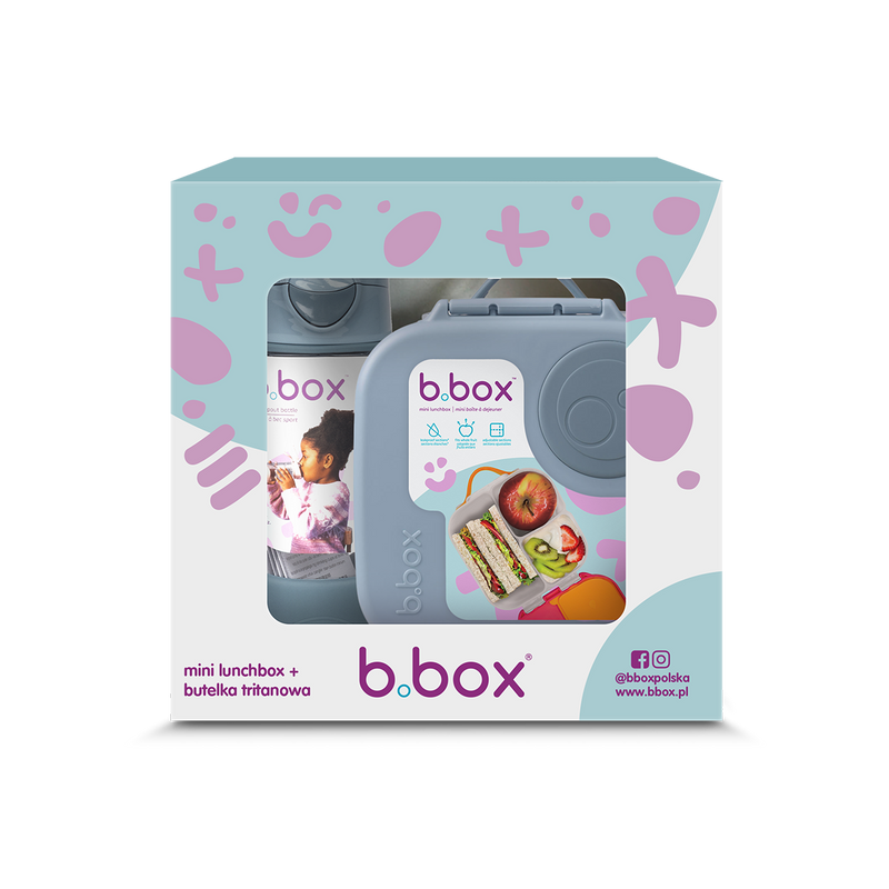 Zestaw Sportowa butelka tritanowa 450 ml + Mini Lunchbox, Chill out, b.box