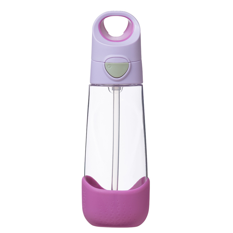 b.box Bidon dla dziecka - butelka na wodę ze słomką tritanowa 600ml Sugar Plum