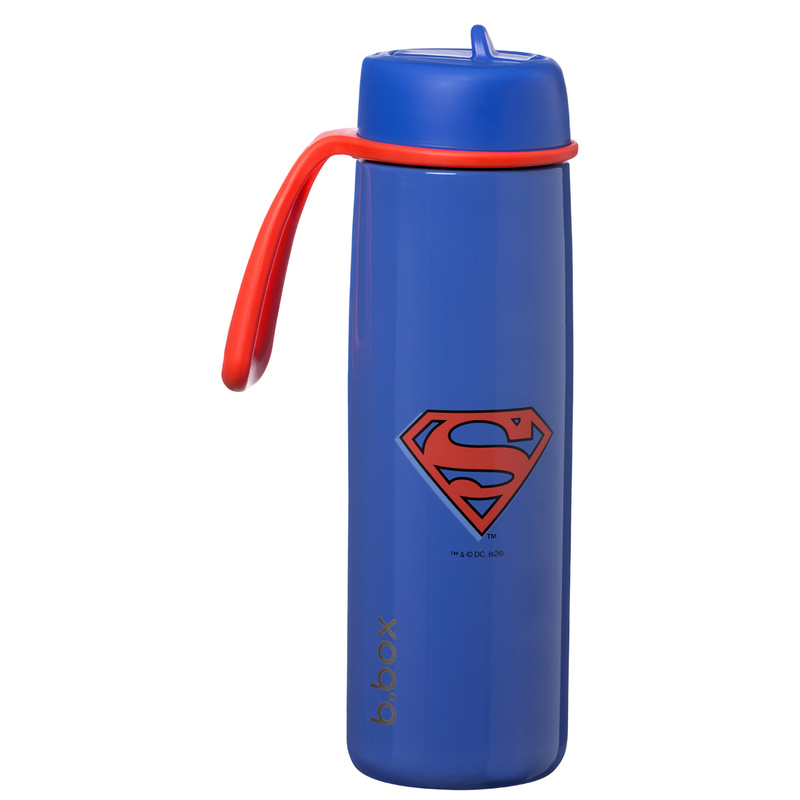 Superman by b.box Butelka termiczna ze stali nierdzewnej | składany ustnik 690 ml