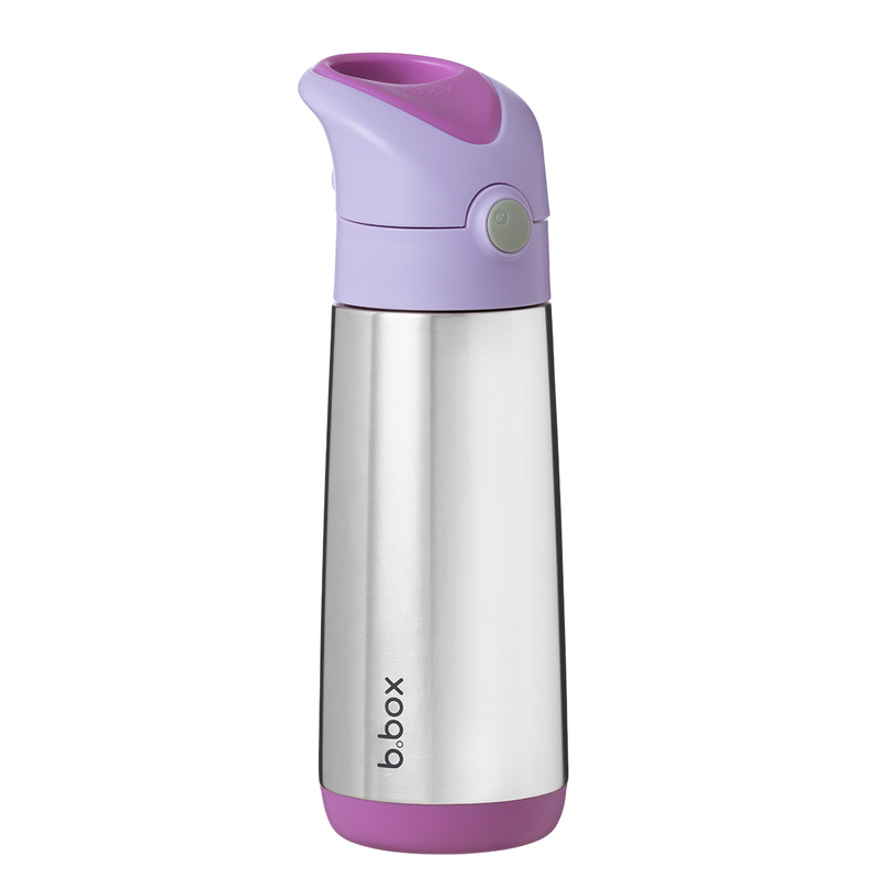 B.box butelka termiczna - bidon dla dzieci ze słomką 500 ml Sugar Plum