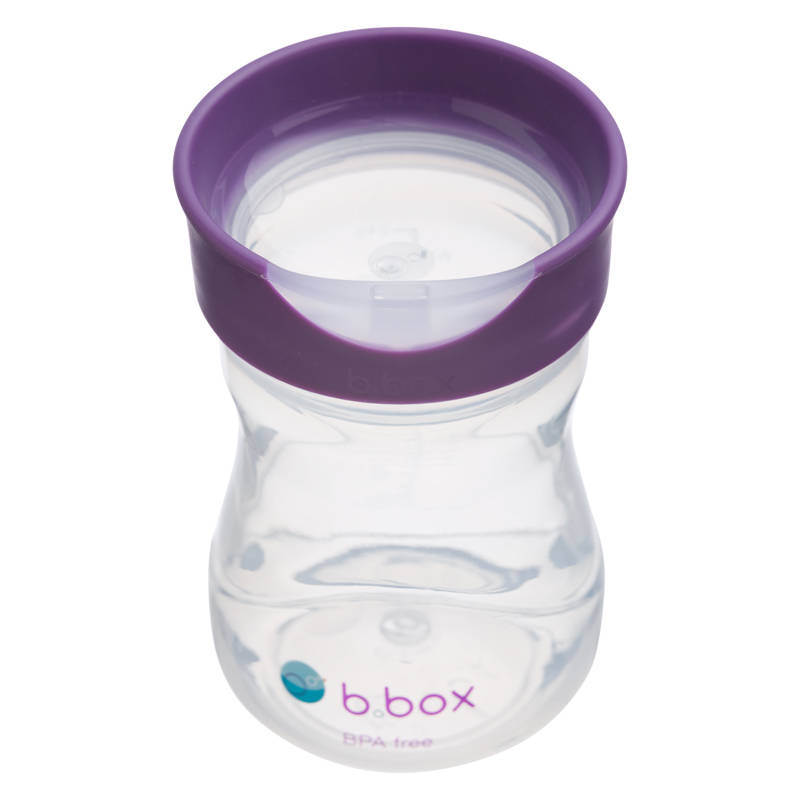 B.box Kubek do nauki picia dla dziecka - kubek treningowy plastikowy 240 m winogronowy