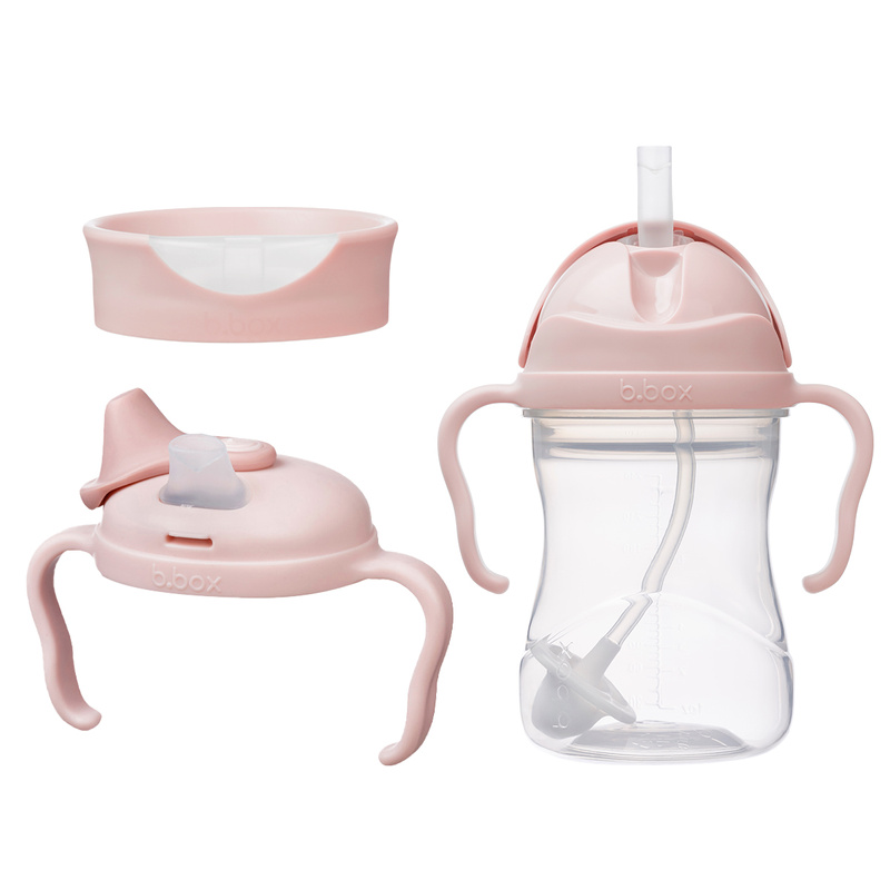 b.box kubek do nauki picia dla dziecka - zestaw 3w1 240 ml, Blush