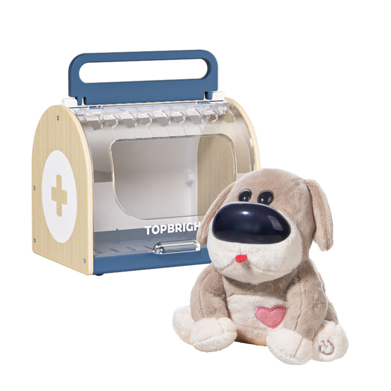 Topbright Pluszowa zabawka interaktywna Dr. Dog | Zestaw edukacyjny małego weterynarza 36m+