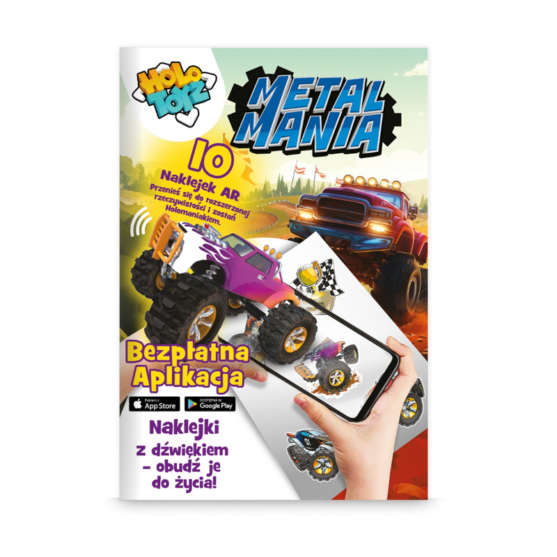 HoloToyz Naklejki AR Metal Mania – pojazdy