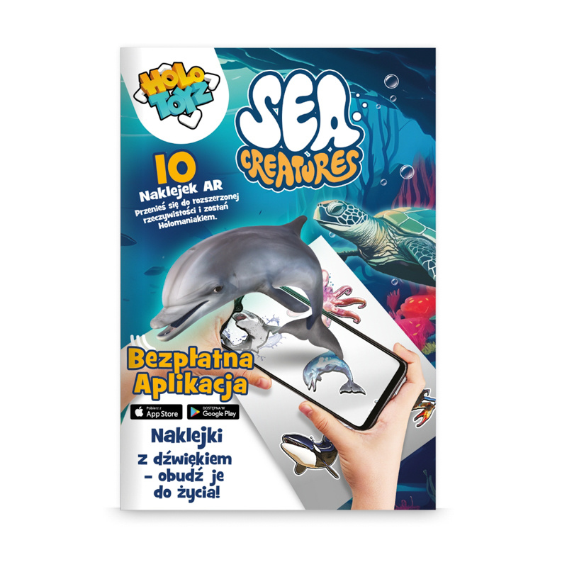 HoloToyz Naklejki AR Sea Creatures – morskie stworzenia