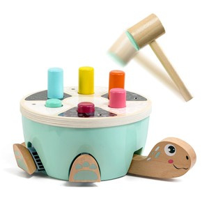 Topbright Żółw wbijanka z młoteczkiem dla dzieci – drewniana zabawka motoryczna dla dzieci 18 mies.+