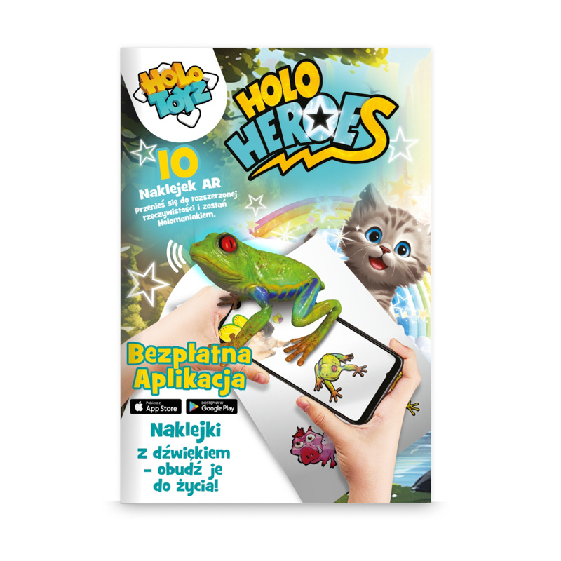 HoloToyz Naklejki dla dzieci AR, Holo Heroes  – obudź do życia magiczne zwierzaki
