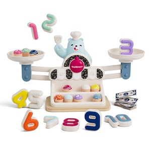 Topbright Głodny Miś Waga szalkowa dla dzieci – gra edukacyjna i nauka liczenia Montessori 36 mies.+