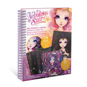 Nebulous Stars Zdrapywanki dla dzieci – w kolorach kosmosu z rysikami 8+ rozm. M Petulia