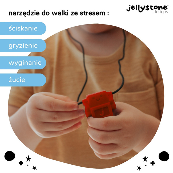 Wisiorek antystresowy Robot czerwony Jellystone Designs