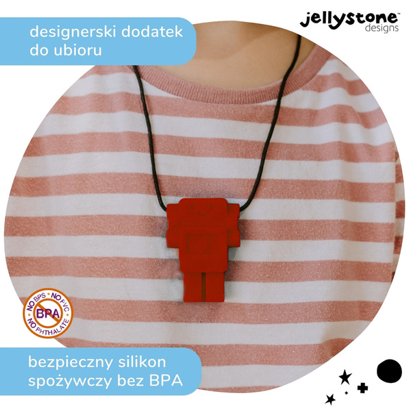 Wisiorek antystresowy Robot czerwony Jellystone Designs