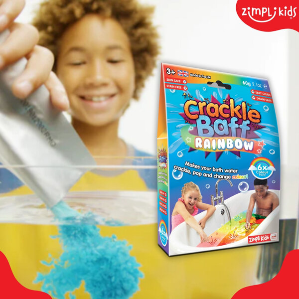 Zimpli Kids Strzelający proszek do kąpieli  Crackle Baff Colours 6 użyć 6 kolorów 3+