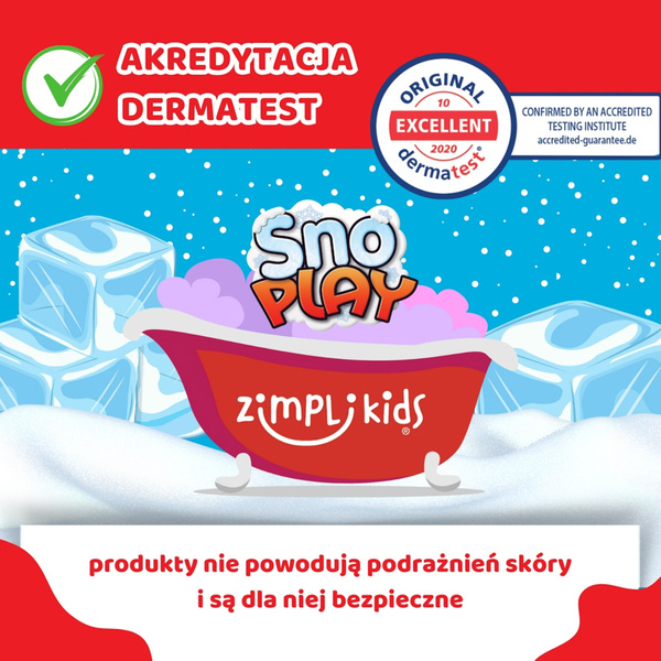 Zimpli Kids Sztuczny śnieg - zestaw do tworzenia kul śniegowych SnoBall Play 4 użycia 3+, OUTLET