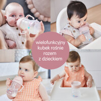 B.box kubek do nauki picia dla dziecka - zestaw 4w1 240 ml różowy